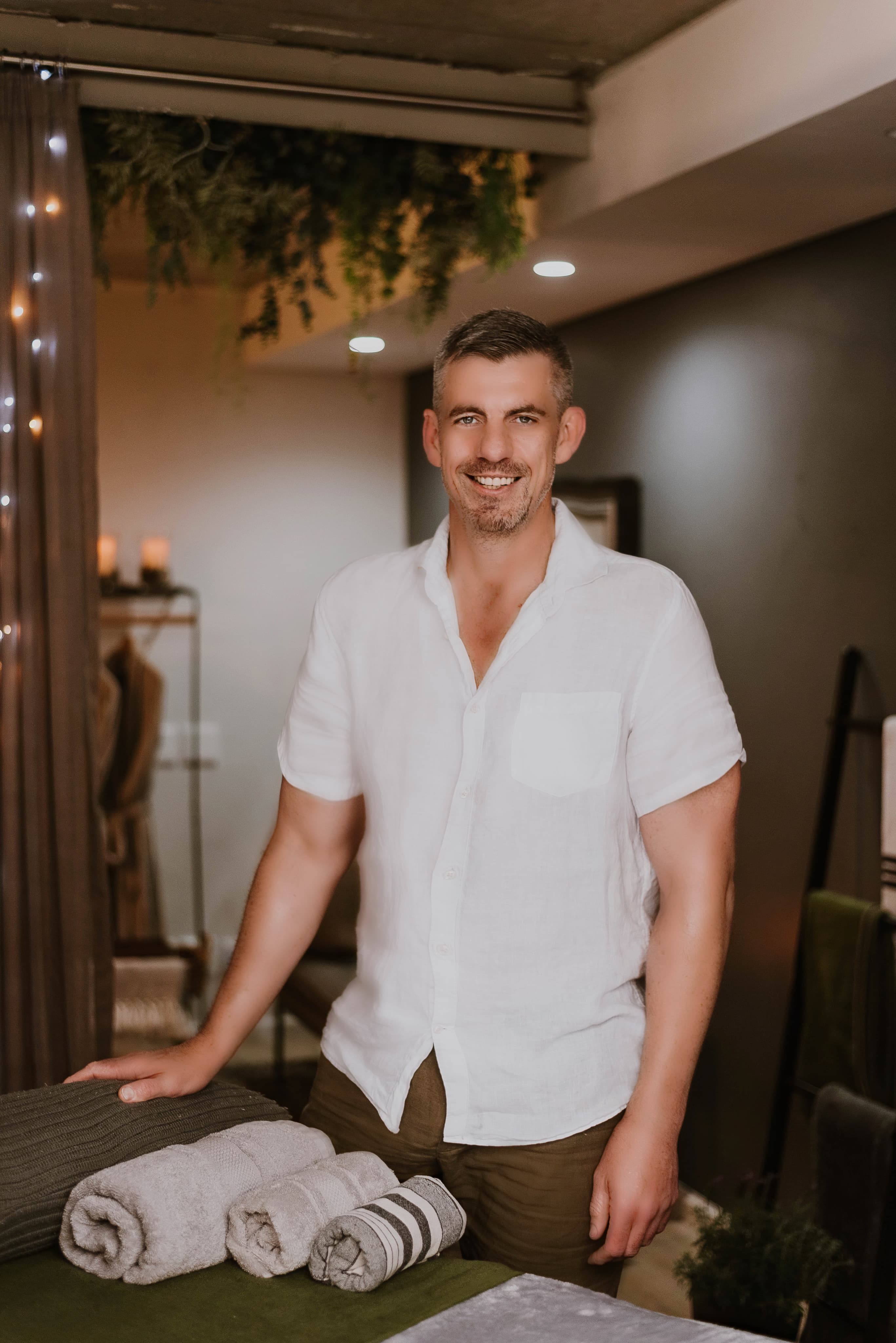 Philip van Tonder, Founder of CorVali, in the Woodstock Spa Suite treatment room