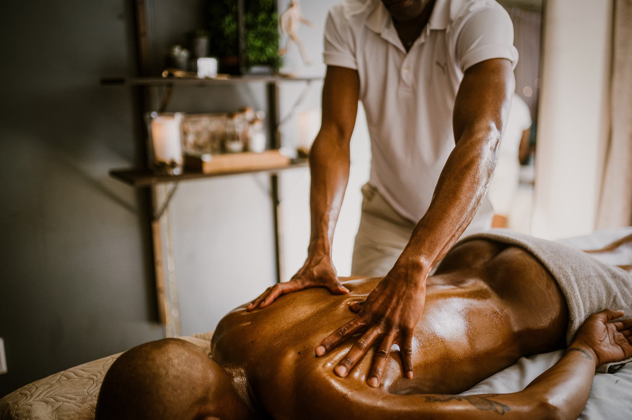 Spa client messaging a booking concierge on their phone